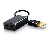CSL - USB Soundkarte extern - 7.1 Virtuell 3D Surround - für Computer Notebook Ultrabook Tablet-PC - Plug and Play