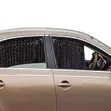 ZATOOTO Sonnenschutz fürs Personenkraftwagen, Auto Vorhang, Sonnenschutz Magnetisch für UV-Schutz, Hitzeschutz, 2 Stück, Schwarz