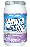 Body Attack Power Protein 90, 5K Eiweißpulver mit Whey-Protein, L-Carnitin und BCAA für Muskelaufbau und Fitness, Made in Germany (Blueberry-Yoghurt Cream, 1 kg)