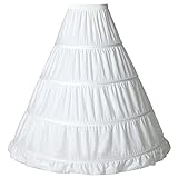 BEAUTELICATE Petticoat Reifrock 100% Baumwolle Unterröcke Lang Vintage Für Damen Brautkleid Hochzeitskleid Mittelalterliches Viktorianisches Kostüm