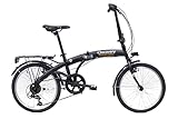 Discovery Denver Unisex – Erwachsene 2722 Klapprad, 20 Zoll, Mattschwarz, Schw