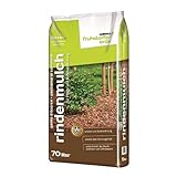 Hawita Fruhstorfer Rindenmulch 1x70l, nachhaltige Pflege + Bodenabdeckung, Baumrinde, Gartengestaltung