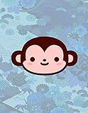 Year of the Monkey Sketchbook: Lucky Blue Japanese Zodiac Chinese New Year Monkey - Large Blank Sketch Book - 8.5 x 11 Inches - 110 Pages (Chinese New Year Gifts)