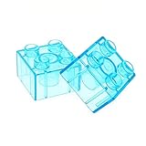 LEGO 2 x Duplo BAU Stein 2x2 transparent hell blau Glassteine für Zoo Parks 5634 10514 6156 10805 10596 3437 31460