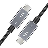 Thunderbolt 3 Kabel 1m | unterstützt 100W Leistung | Ladekabel / 40Gbps Datentransfer, USB-C auf USB-C, kompatibel mit externen SSD, eGpu Typ-C MacBooks, Dell, iPad Pro 2020, Pixel, Hub Docking