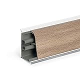 DQ-PP 2,5m + 0,5m GRATIS WINKELLEISTE | Buche | 37 x 24mm | PVC | GRATIS Schrauben | Küchenleiste Arbeitsplatte Abschlussleiste Leiste Küche Küchenabschlussleiste Wandabschlussleiste