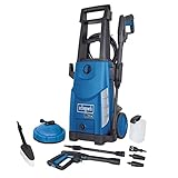 Scheppach Hochdruckreiniger HCE2600 inkl. 8-TLG. Zubehör | 180bar Arbeitsdruck | 2400W Leistung | 5m Hochdruckschlauch | Fördermenge 480 l/h | mobiler Flächenreiniger mit Bü