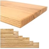 1x Regalbrett EICHE Regalboden Wandregal, Küchenablage, Fensterbank, Schweberegal Massivholz viele Maße Einlegeboden Rustikal Wandboard schwebend Halterung Bücher Dekoration (30cm Tiefe, 100cm Breite)