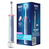 Oral-B PRO 3 elektrische Zahnbürste mit wiederaufladbarem Griff, Braun-Technologie, 1 Ersatzkopf und sichtbarer Drucksensor, 3000 - Blau