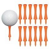 Zocipro 100 Stück 70mm Orange Kunststoff Golf Tees, robuste Golf zubehör golftees Kunststoff, Geeignet für Golffahrer, Golf-Übungsmatten und Golf-Kunststoffbälle