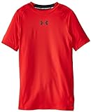 Under Armour HeatGear Kinder-T-Shirt, kurzärmelig XS Rot (601)/Schwarz