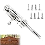 Bolzenriegel, 304 Edelstahl Torriegel mit Loch mit 8 Stück Schrauben Verdickte Türriegel Tor Riegel für Vorhängeschloss Schlossriegel für Haus Hof Garten Tor Zaun (16cm)