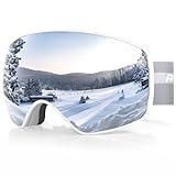 RIOROO Unisex Skibrille fur Herren Damen Jugendliche,Snowboardbrille fur Brillentrager,Skibrille mit Wechselglas Glasern,OTG UV-Schutz Kompatibler Helm Anti Fog Skibrillen Sphärisch Verspieg