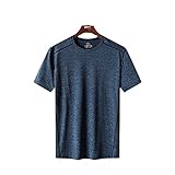 DamaiOpeningcs Sportsachen,Casual männer Schnell trockene kurzärmlige schlanke dünne Abschnitt lose Fashion T-Shirt-Navy blau_7XL.