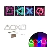 Gaming-Neonlichtschild – Spielzimmer-Neonschilder, Spiele-LED-Neonlichtschild für Wanddekoration, Jungen-Schlafzimmer-Zubehör, cooles buntes Neonschild (Gaming-Licht und Gaming-Tapete C)