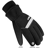 Handschuhe Herren Damen Touchscreen Laufhandschuhe Leicht rutschfest Fahrradhandschuhe für Radfahren/Wandern/Laufen/Skifahren/Fahren/Outdoor-Sport (schwarz, M)