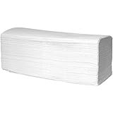 wellsamed Papierhandtücher Zellstoff 2-lagig ZZ-Falz Hochweiß 25 x 23 cm 320 Blatt Handtuchpapier Falthandtücher Papiertücher weiß