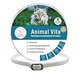 Animal Vita® Katzen Zeckenhalsband [100% natürliche Inhaltsstoffe] - effektiver Schutz vor Ungeziefer - Flohhalsband, wasserfest, zuverlässiger Schutz vor Zecken und Ung