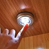 LED Schrankbeleuchtung Wandlampe, Unterbauleuchte Küche Wandbeleuchtung Mit Aufkleber, Batteriebetrieben Schranklicht Wandleuchte Für Treppen Vitrine Schrank Kleiderschrank Schlafzimmer (ohne Akku)