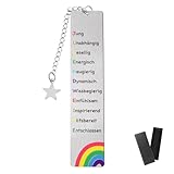 BETESSIN Jugendweihe Geschenke - Kreativ Jugendweihe Lesezeichen Metall - Originelle Geschenkidee zur Jugendweihe für Junge und Mädchen - inkl. Schwarze Hü