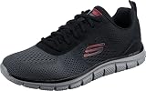 Skechers Herren 232399 BKCC Sneaker, Black Mesh/Charcoal Trim, 44 EU
