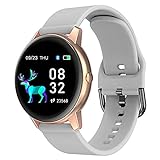 R3 Smart Watch Sports Uhr, Touchscreen wasserdichte Bluetooth Anruf Musik Wiedergabe Pedometer Männer und Frauen Fitnessuhr für Android ios,D