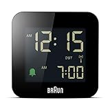 Braun BC08 Digitale Reise-Uhr, Schwarz