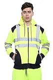 RAIS Warnschutz-Jacke mit Kapuze für Erwachsene Arbeitskleidung Größen S-4XL