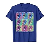 Rolling Stones Official Steel Wheels 1989 Tour Blue T-Shirt