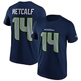 Fanatics - NFL Seattle Seahawks Metcalf Name & Number Graphic T-Shirt - Blau Farbe Blau, Größe S