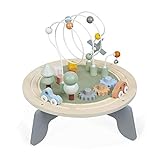 Janod - Sweet Cocoon Aktivitätstisch aus Holz - Multi-Spieltisch, für Kleinkinder geeignet - Aktivitäten ab 1 Jahr, Feinmotorische Entwicklung - Farben auf Wasserbasis - Ab 1 Jahr, J04402