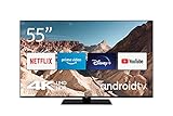 Nokia Smart TV 5500A - 55 Zoll Fernseher (139cm) Android TV (4K UHD, WLAN, HDR, Triple Tuner DVB-C/S2/T2, Google Play Store inkl. Sprachassistent, Netflix, YouTube, Prime Video, Disney+)
