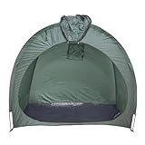 QGGESY Großraum-Camping-Fahrrad-Regenschutz mit Fenster, tragbarer Mountainbike-Sonnenschutz für den Außenbereich, staubdichtes Zelt zur Fahrradaufbewahrung,Green,200 * 80 * 165cm