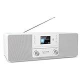 TechniSat DIGITRADIO 370 CD BT - Stereo Digitalradio (DAB+, UKW, CD-Player, Bluetooth, Farbdisplay, USB, AUX, Kopfhöreranschluss, Kompaktanlage, Wecker, 10 Watt, Fernbedienung) weiß