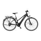FISCHER Damen - Trekking E-Bike VIATOR 6.0i, Elektrofahrrad, Graphit metallic matt, 28 Zoll, RH 44 cm, Mittelmotor 90 Nm, 36 V Akku im Rahmen