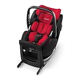 Recaro Kids, Zero.1 Elite i-Size, Babyschale und Kindersitz 2in1 ISOFIX (0-18kg, 105cm) 360° Dreh-und Neigbar, mit 3-Punkt-Gurt Babyschale und 5-Punkt-Gurt Kindersitz, Einlage Neugeborene, Racing Red