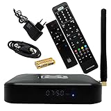 M@TEC Medialink Android TV Box M9 Lite 4K Streaming - Internet Receiver, Fernseh Client - Ultra HD Media Player - WiFi, LAN Ethernet, Antenna Edition - WLAN Antenne + HDMI Kabel + 2 Fernbedienungen