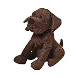 niedlicher Türstopper Türpuffer Hund beige oder braun 23cm Türsack - der süße Helfer im Alltag - Bodensack oder Fensterstopper (braun)