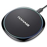 NANAMI Fast Wireless Charger Ladepad,Qi Ladegerät Wireless Charging pad für iPhone 14 13 12 11 XS Max XR X 8+ AirPods,10W Schnelles kabelloses Induktive Ladestation für Samsung Galaxy S22 S21 S20 S10