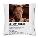 Famous Obi Wan Character Kenobi Quotes So Uncivilised Decorative Pillow Dekokissen Lustiges Kissen 40 x 40 cm, Sofakissen, Kissengeschenk (Ohne Kisseneinlage)