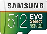 SAMSUNG EVO Select MB-ME512HA microSDXC UHS-I U3 100 MB/s Full HD & 4K UHD Speicherkarte mit Adapter (512GB)