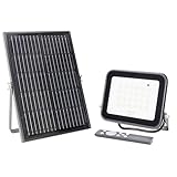 PNI GreenHouse WS100 100 W LED-Reflektor mit Solarpanel, 10000 mAh Akku, Fernbedienung, einstellbares Timing und Helligkeit, 6500 K, IP65