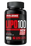 Body Attack LIPO 100, 120 Caps / 20 Portionen, mit Lipocholine®, 400 mg Koffein aus pflanzlichen Quellen, für Fatburner-Trainings, zusätzliche B-Vitamine, extra Zink-Zugabe, Made in Germany