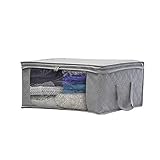 Quilt Große Aufbewahrungstaschen Kleidung Wäsche Bettdecke Bett Kissen Schuhe Unterbett Box (Farbe: Grau)