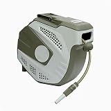 Gartenschlauchtrommel Einziehbare Gartenschlauchtrommel, 1/2 Zoll x 80 Fuß + 4 Fuß Wandmontage-Schlauchtrommel mit automatischem langsamem Rücklaufsystem, Verriegelung beliebiger Länge, Schlauchdü