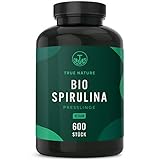 Bio Spirulina Presslinge - 600 Tabletten (500mg) - 6.000mg Hochdosiert - Reine Spirulina Algen aus kontrolliert biologischem Anbau - Vegan, Laborgeprüft - TRUE NATURE®