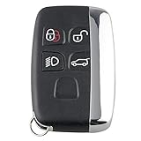 Wincal Autoschlüssel-Fernbedienung – 5-Tasten-Schwarze intelligente Autoschlüssel-Hülle, passend für Jaguar für Land Ro-ver