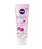 NIVEA Reis Peeling Bio Himbeere, natürliche Gesichtsreinigung mit milder Peeling-Intensität, Peeling für das Gesicht ohne Mikroplastik