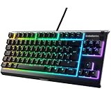 SteelSeries Apex 3 TKL - RGB Gaming-Tastatur - Kompakter Tenkeyless-Formfaktor - 8-Zonen-RGB-Beleuchtung - Deutsches (QWERTZ) Layout