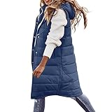GFPGNDFHG Dirndl Sale Outlet Dünne Jacke Damen Steppweste Damen Jacke Herbst Long Weste Damen Ärmellose Fleeceweste Damen Herbst Jacken Damen Steppjacke Leicht Dünne Jacke Oversized Hoodie D